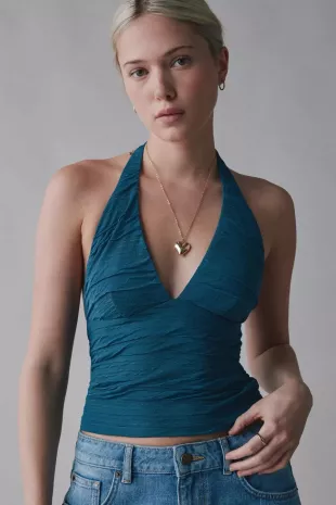 Club Classic Cropped Halter Top