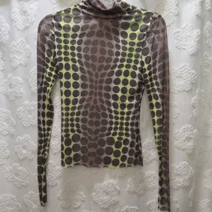 Womens Mock Neck Sheer Mesh Top