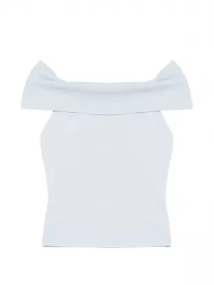Off-shoulder Ribbed Top