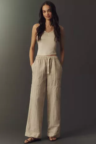 Cotton Linen Noa Wide-Leg Pants