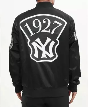 Shop Murderers Row NY Yankees Black Satin Jacket