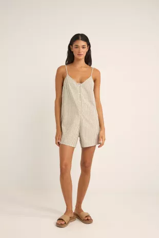 Valley Stripe Adjustable Romper