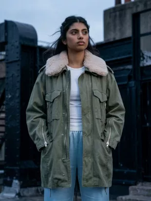 Not Suitable For Work 2026 Abby Chilukuri Fur Collared Jacket