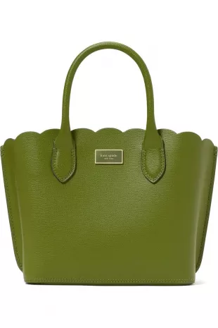 Suite Scallop Crossgrain Leather Crossbody Bag
