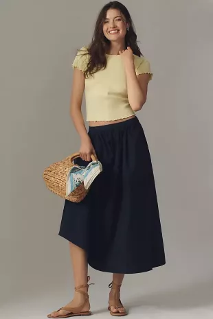 Ruffle-Trim Baby Tee