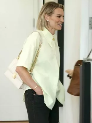 In the City S01 Lindsay Hubbard Green Blouse