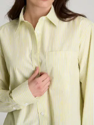In the City Lindsay 2026 Hubbard Yellow Pinstriped Shirt
