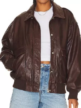 In the City 2026 Lindsay Hubbard Brown Leather Jacket