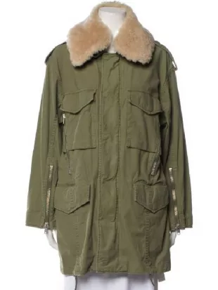 Abby Chilukuri Not Suitable For Work Fur Collared Jacket
