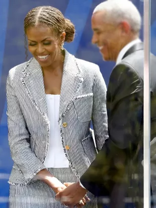 Presidential Center Dedication Ceremony Michelle Obama Blazer
