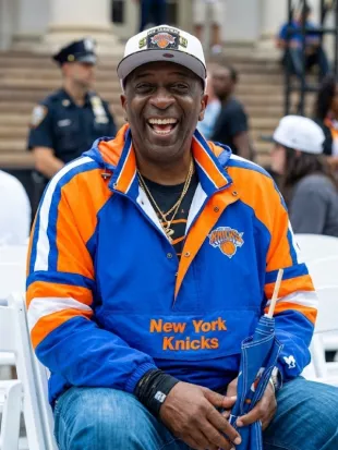 Karl Towns Sr. New York Knicks 2026 Finals Half-Zip Jacket