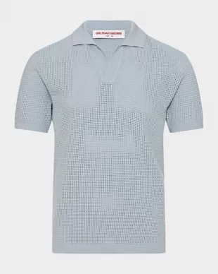 Roddy Waffle Mesh Stitch Short-Sleeve Polo Shirt