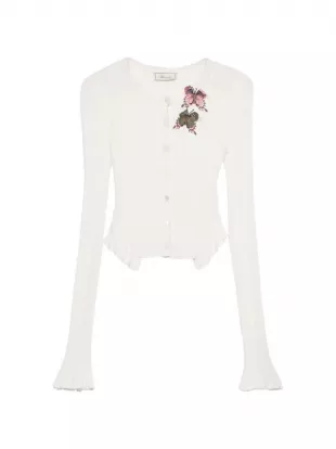 Ruffled Cardigan