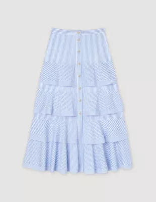 Blue Striped Skirt
