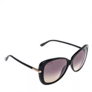 Black Smoke & Ochre Gradient FT0324 Linda Butterfly Sunglasses
