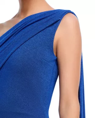 Zenab One Shoulder Sash Gown