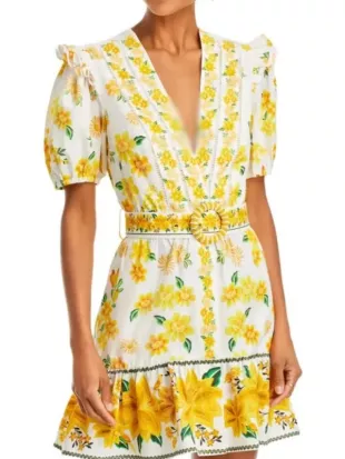 RHO Rhode Island Dolores Catania Floral Print Dress