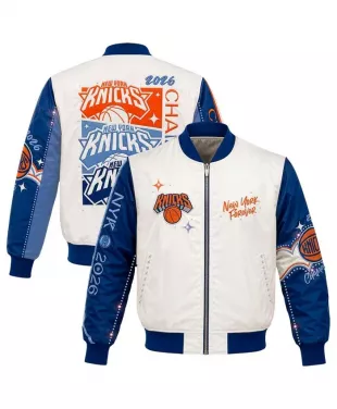 Shop Girls Youth NY Knicks 2026 Finals Champions Jacket - Oskar Jacket
