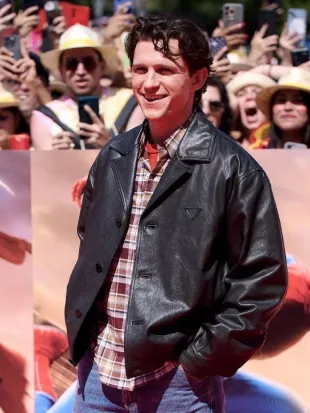 Madrid Event Spider Man 2026 Tom Holland Black Jacket