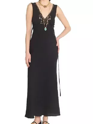 Dutton Ranch S01 Beth Dutton Black Lace Detail Dress