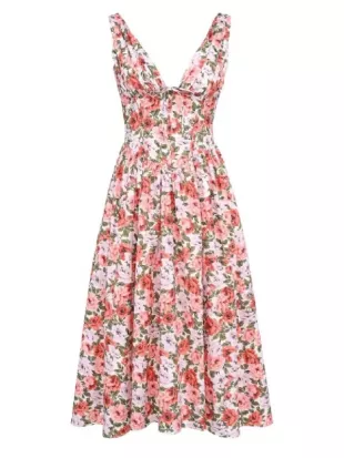 Dutton Ranch Oreana Floral V Neck Dress