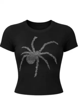 Spider-Man Brand New Day Press Tour Zendaya Spider Black T-Shirt