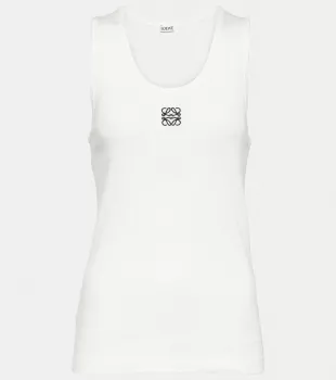 Anagram Cotton-Blend Jersey Tank Top