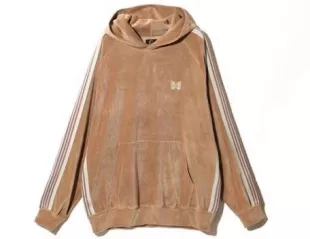 Velour Track Jacket in Old Rose