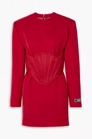 Wool-gabardine Mini Dress