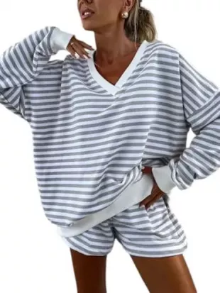 Striped Sweat Set