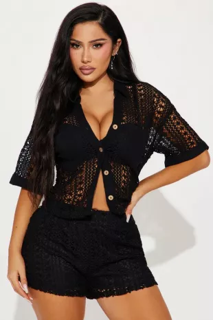 Meet At Dawn Crochet Short Set