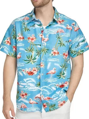 Voicemails for Isabelle 2026 Zoey Deutch Blue Hawaiian Shirt