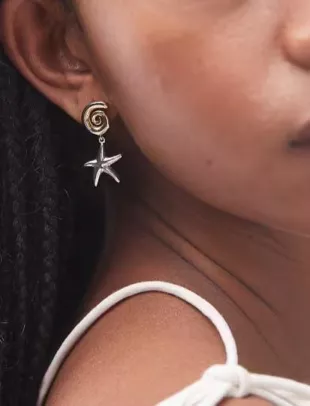 Swirl Starfish Earrings