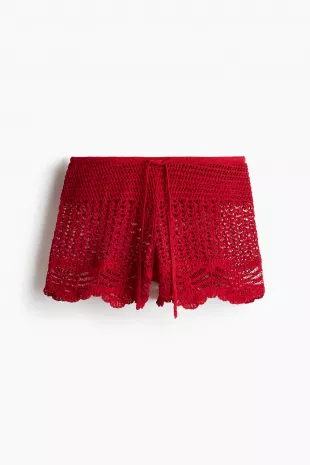 Crochet-Look Beach Shorts
