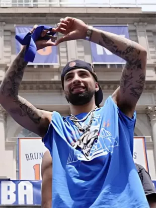 Jose Alvarado NY Knicks Championship Parade T-Shirt