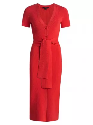 Agnes Rib-Knit Midi-Dress
