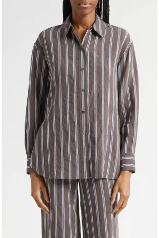 Lloyd Button-Down Shirt in Dark Mocha