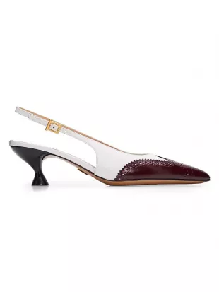 Point-Toe Slingback Kitten Heels