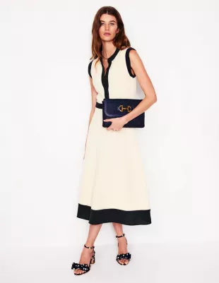 Crochet Trim Knitted Dress