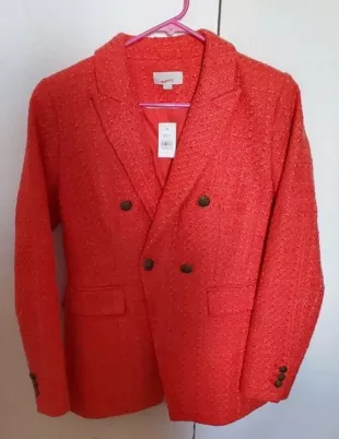 Tweed Double Breasted Blazer