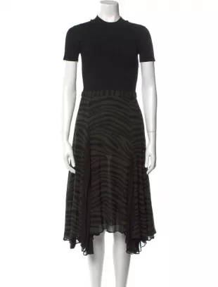 Silk Knee Length Dress