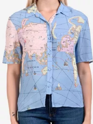 Ava Daniels Hacks S02 World Map Shirt