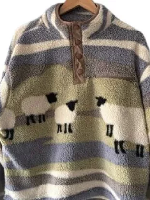 Voicemails for Isabelle Zoey Deutch Sheep Fleece Sweatshirt