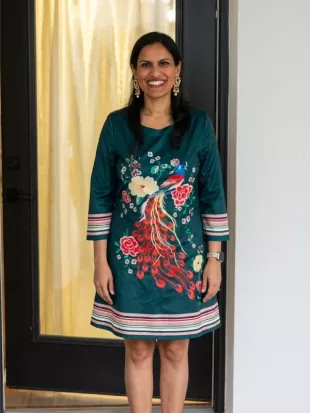 Zillow Gone Wild S03 Peacock Print Dress