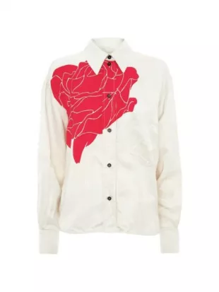 The View 2026 Sunny Hostin White Floral Shirt