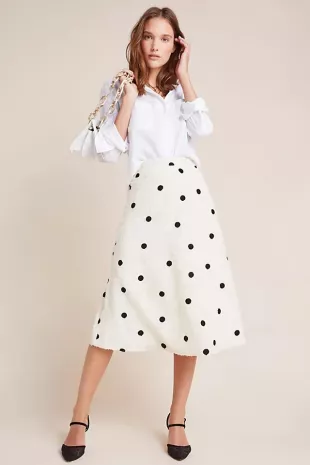 Andrea Textured Midi Skirt
