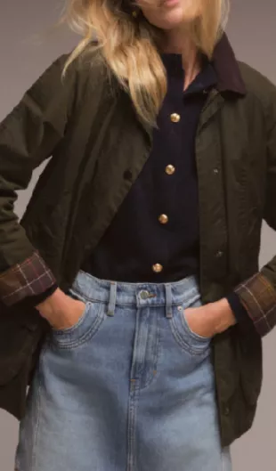 Classic Olive Beadnell Wax Jacket