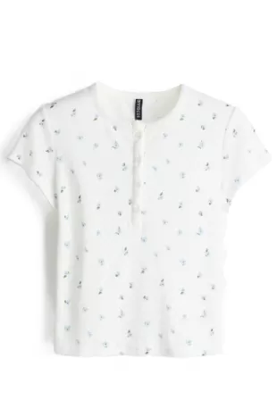 Pointelle Jersey Top