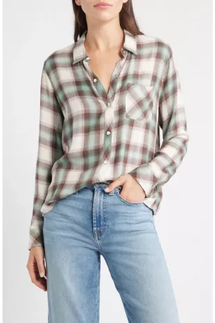 Hunter Plaid Button-Up Shirt