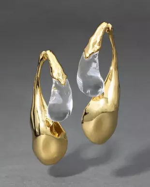 Liquid Lucite Scoop Earrings